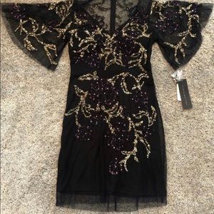 Aidan Mattox Sequined Cocktail Dress